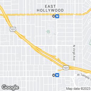 Melrose Avenue at North Heliotrope Drive, Los Angeles, California, US
